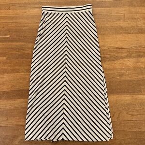 The Limited black white striped maxi pencil skirt size small S
 b59